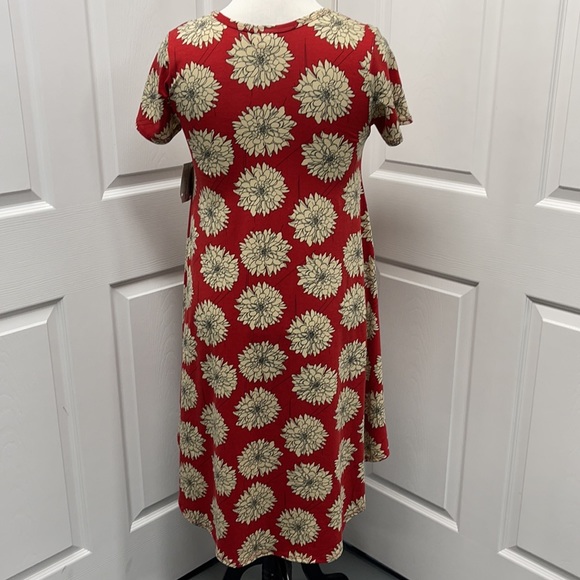 LuLaRoe New XXS Red Floral Carly Dress NWT - Picture 5 of 9